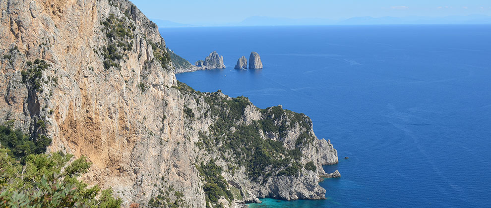 Capri Island blue sea
