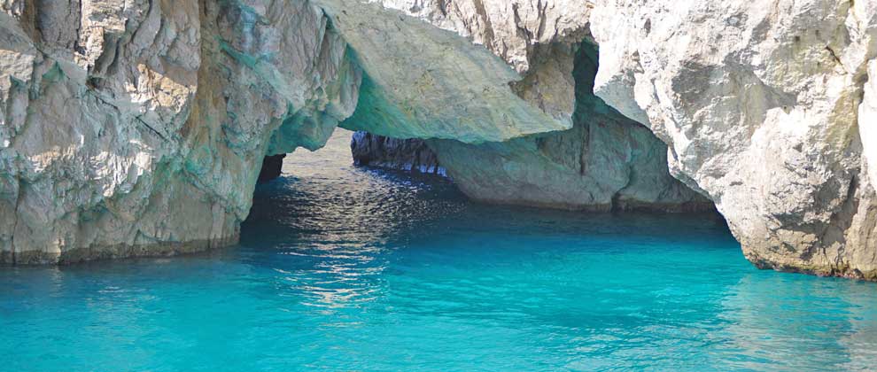 Capri Island blue sea